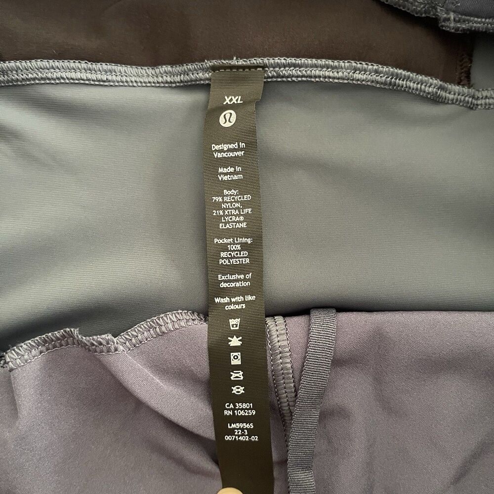 Lululemon Pace Breaker Men Steel Blue Tapered Leg Ankle Zip Jogger Pants Sz XXL - Picture 7 of 7